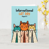 Carte Journée internationale du chat  (Fleur jaune)