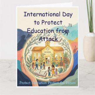 Carte Journée internationale pour protéger l'éducation s