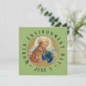 Carte Journée mondiale de l'environnement & Saint Franço (Debout devant)