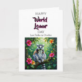 Carte Journée mondiale des lémuriens | Dernier vendredi  (Devant)