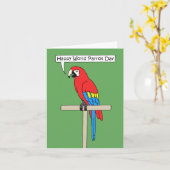 Carte Journée mondiale du perroquet 31 mai (Fleur jaune)