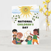 Carte Journée nationale de l’enfant Esprit de jeu (Fleur jaune)