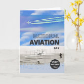 Carte Journée nationale de l'aviation 19 août Wright Bro (Fleur jaune)