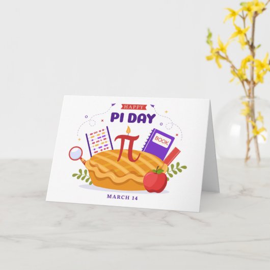 Carte Journée nationale de Pi (Fleur jaune)