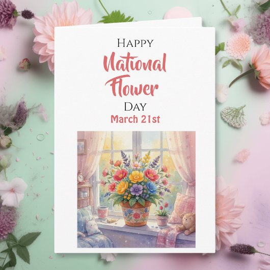 Carte Journée nationale des fleurs - 21 mars