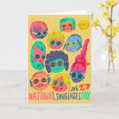 Carte Journée nationale des lunettes de soleil 27 juin (Fleur jaune)