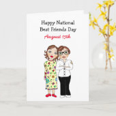 Carte Journée nationale des meilleurs amis le 15 août (Fleur jaune)