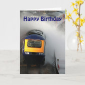 Carte Journée orageuse sur la ligne de chemin de fer. Jo (Fleur jaune)