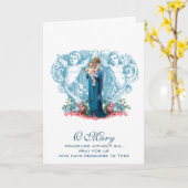 Carte Journée religieuse des mères Vierge Marie Catholiq (Fleur jaune)