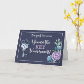 Carte Journee Secretaire Admin Pro Cle du Succes (Fleur jaune)