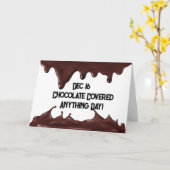 Carte Journée tout recouvert de chocolat (Fleur jaune)