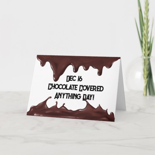 Carte Journée tout recouvert de chocolat (Devant)