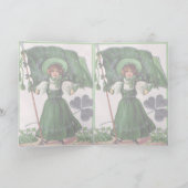 Carte Journée vintage de la Saint Patrick verte (Intérieur)