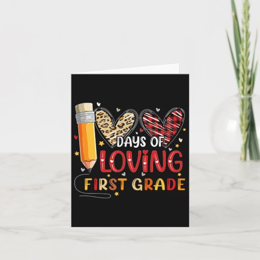 Carte Jours D'Amour Coeur De Première Année 100E Jour De (Devant)