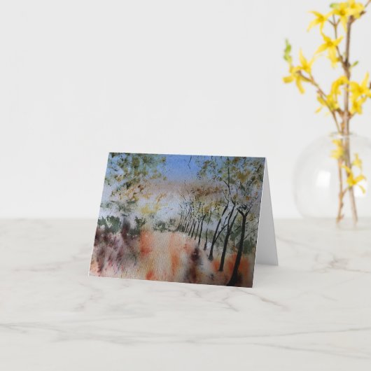 Carte Jours d'automne (Fleur jaune)