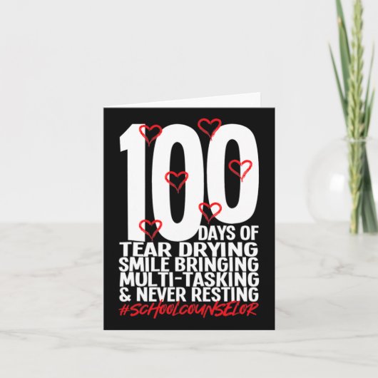 Carte Jours De Conseiller Scolaire 100e Jour De L'École (Devant)
