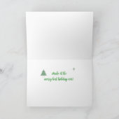 Carte Jours de vacances Yuletide vert avec ornements pho (Intérieur)