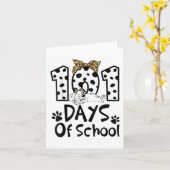Carte Jours D'École Dalmatienne Chien Garçons Filles 100 (Fleur jaune)