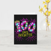 Carte Jours Enseignants Plus Brighter Filles 100 Jours D (Fleur jaune)
