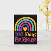 Carte Jours Enseignants Plus Brighter Filles 100 Jours D (Fleur jaune)