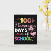 Carte Jours Extraordinaires D'École Mignonne Flamant ros (Fleur jaune)