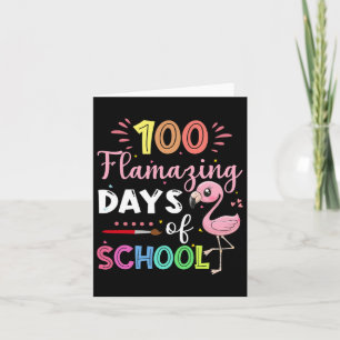 Carte Jours Extraordinaires D'École Mignonne Flamant ros