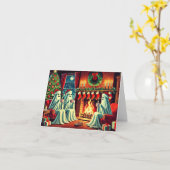 Carte Jours fériés hantés (Fleur jaune)