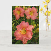 Carte Jours / Fleurs Lys / Rosy Pink 2 / (Fleur jaune)