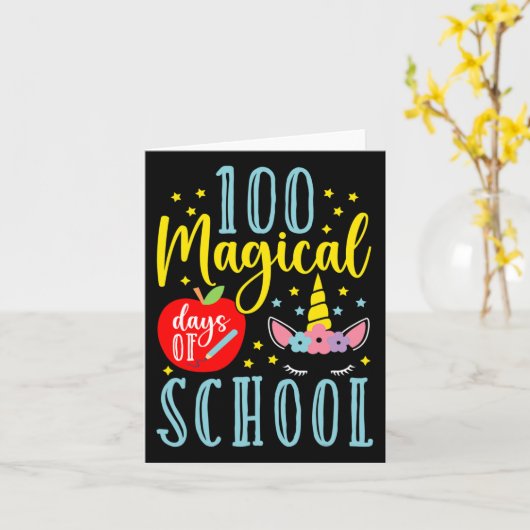 Carte Jours Magiques De L'École Magique Unicorn Lover (Fleur jaune)