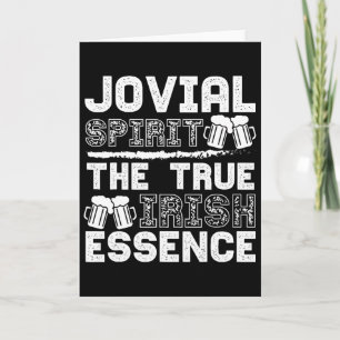 Carte Jovial Spirit Véritable Essence Irlandaise Bière S