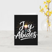 Carte Joy Abides Christian Cross Sunbeam Faith Insration (Fleur jaune)