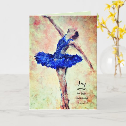 Carte Joy arrive dans l'écriture du matin (Fleur jaune)