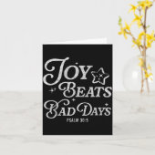 Carte Joy Beats Bad Days Psalm 30_5 Uplifting Christian  (Fleur jaune)