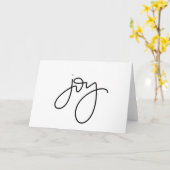 Carte Joy Calligraphy Greeting Card (Fleur jaune)
