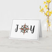 Carte Joy Christmas Compass Rose (Fleur jaune)