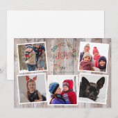 Carte JOY CHRISTMAS Photo Collage (Devant / Derrière)