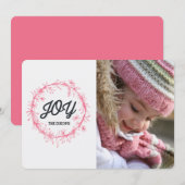 CARTE JOY & DOODLE WREATH (Devant / Derrière)