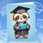 Carte Joy Graduation Sloth Chibis