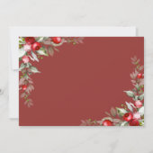 Carte Joy Happy Holidays Botanical Berry Greeting Card (Dos)