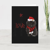 Carte Joy Hope Love Peace Christmas Black Shih Tzus 2020 (Devant)