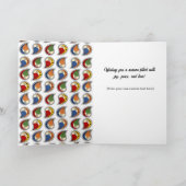 Carte Joy Peace Love - Custom Background & Message (Intérieur)