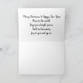 Carte Joy Peace Love Your PHOTO or Keep Snowman Photo (Intérieur)