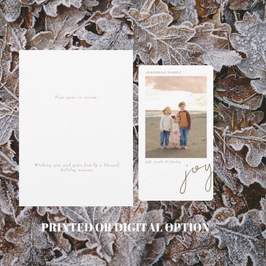 Carte Joy Photo Holiday