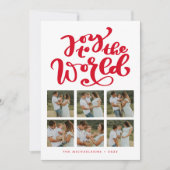 Carte JOY TO THE WORLD Ajouter votre collection de photo (Devant)