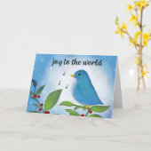 Carte Joy to the World Bluebird Holiday Card (Fleur jaune)
