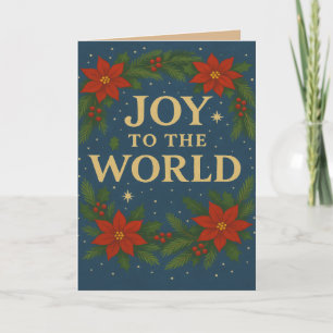 Carte Joy to the World Christmas Greeting Card
