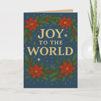 Carte Joy to the World Christmas Greeting Card
