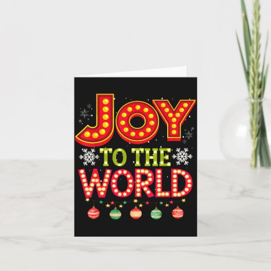 Carte Joy To The World Christmas Pajamas For Kids, Women (Devant)
