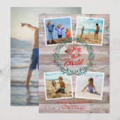 Carte JOY TO THE WORLD CHRISTMAS Photo Collage (Devant / Derrière)