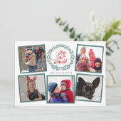 Carte JOY TO THE WORLD CHRISTMAS Photo Collage (Debout devant)